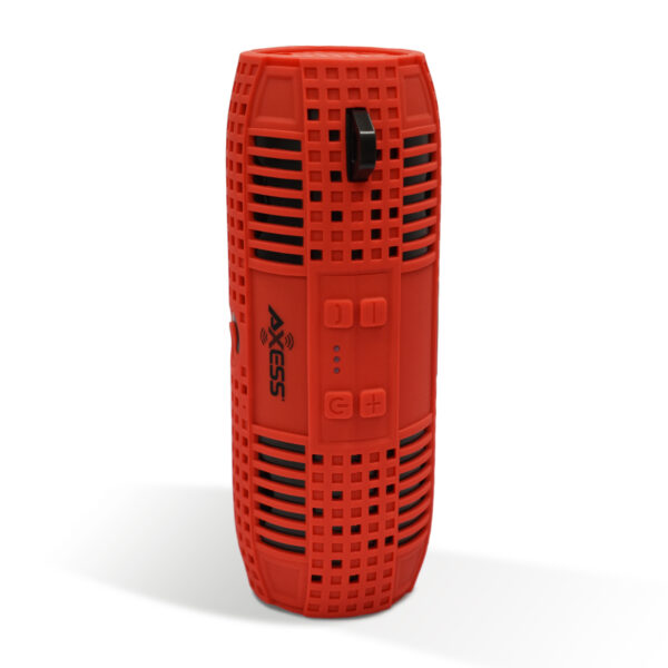 AXESS SPBW1047 Bluetooth IPX7 Waterproof Speaker with Rugged Silicon Body- Red (65)