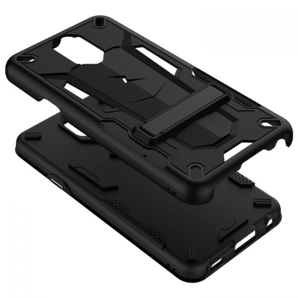 LG Escape Plus - Zizo Transform Case w/ UV Coated PC TPU Layers & Built-In Kickstand - Black (116)