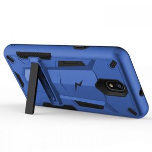 LG Escape Plus - Zizo Transform Case w/ UV Coated PC TPU Layers & Built-In Kickstand - Black / Blue (114)