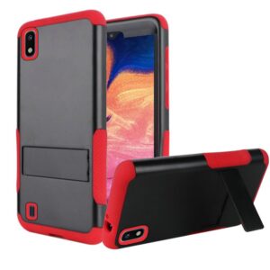 Samsung Galaxy A10e Tough Snap-on Rugged Kickstand Hybrid - Black/Red (70)