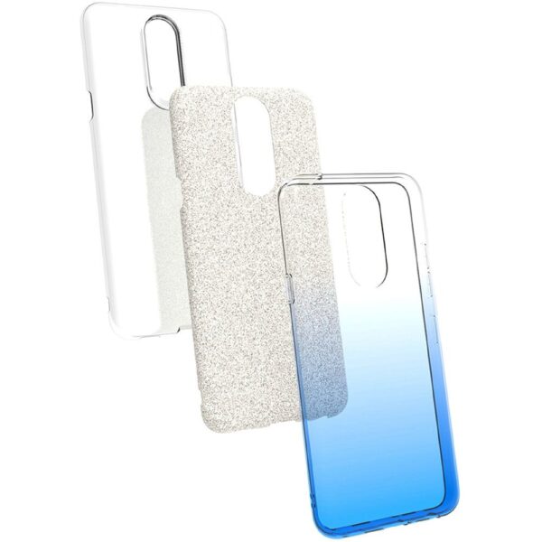 LG Stylo 5 Two Tone Glitter Hybrid - Light Blue (804)