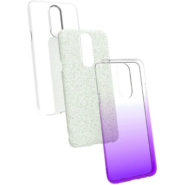 LG Stylo 5 Two Tone Glitter Hybrid - Purple (805)