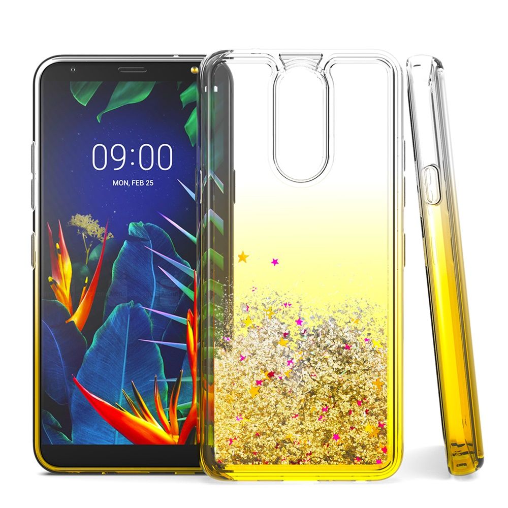 LG K40, Harmony 3 Liquid Quicksand with Glitter TPU - Gold (4601)