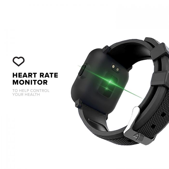Zizo ZFLEX Fitness Smartwatch - Fitness Tracker w/ Heart Rate Monitor & Blood Pressure Test - Black (4525)