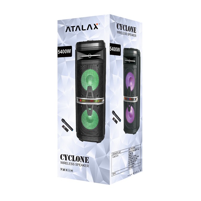 ATALAX CYCLONE WIRELESS SPEAKER - BLACK (4907)