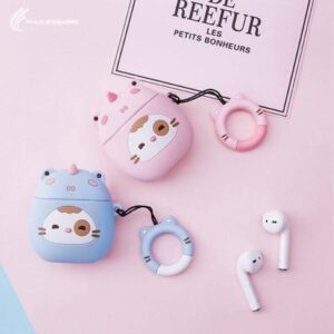 LOFTER Cute Soft Silicone For AirPods Case Protector Cover Wireless Bluetooth Headset Box Earbud Bag