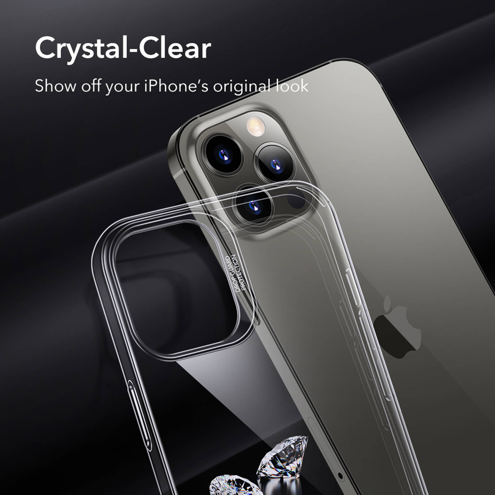 ESR Essential Zero Designed for iPhone 12 Pro Max Case, Slim Clear Soft TPU, Flexible Silicone Cover - Clear (110012)