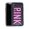 IPHONE XS MAX Victoria Secret Pink Bling Glitter Soft Case- Black (502)
