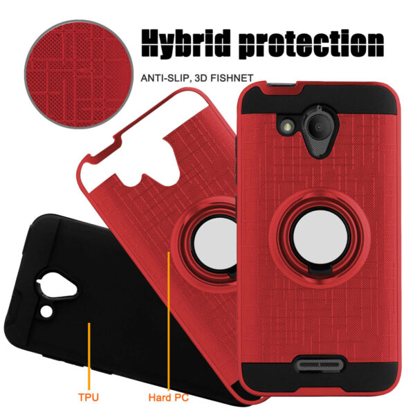 Alcatel TETRA Ring Kickstand Case - Red (595)