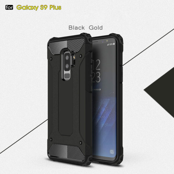 Galaxy S9 Hybrid Armor TPU PC Case Black 1641