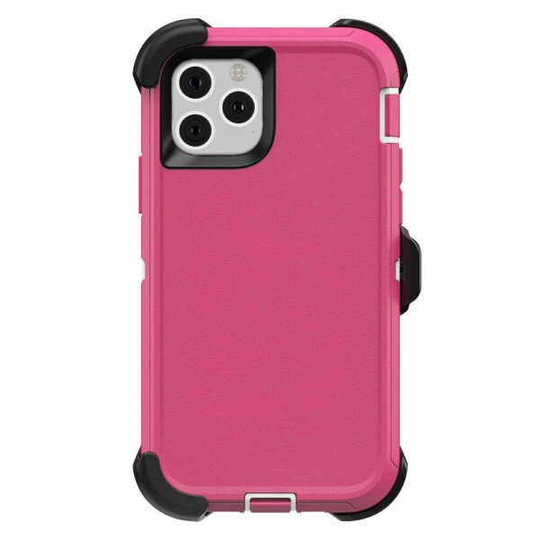 APPLE IPHONE 11 6.1" DEFENDER CASE WITH CLIP - PINK (9529)