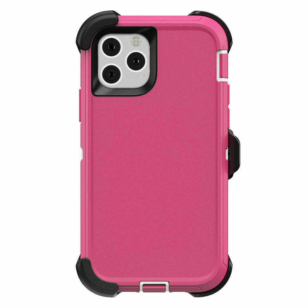 APPLE IPHONE 11 PRO MAX 6.5" DEFENDER CASE WITH CLIP - PINK (9514)