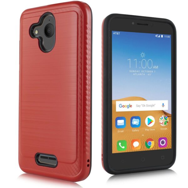 Alcatel Tetra Metal Brushed Case - Red (657)