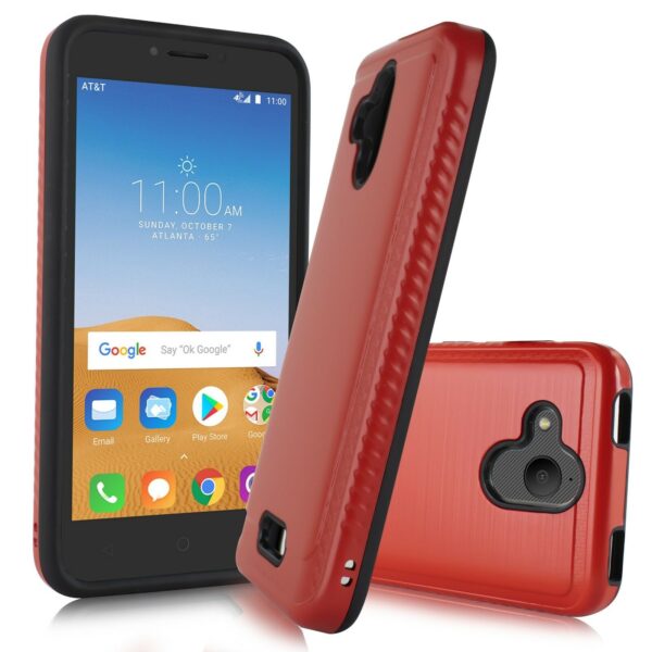 Alcatel Tetra Metal Brushed Case - Red (657)