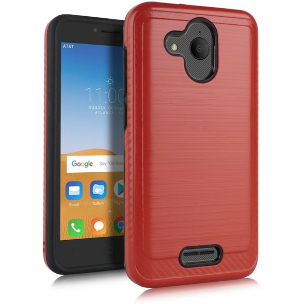 Alcatel Tetra Metal Brushed Case - Red (657)