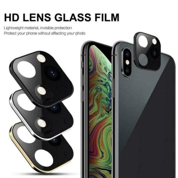 Immediately X/Xs Change To IPhone 11 Pro /11 Pro Max Fake Lens Protection Film Cover- Black