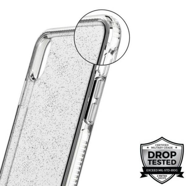 iPhone X/XS Prodigee Super Star White Case Sparkle Glitter Clear (25)