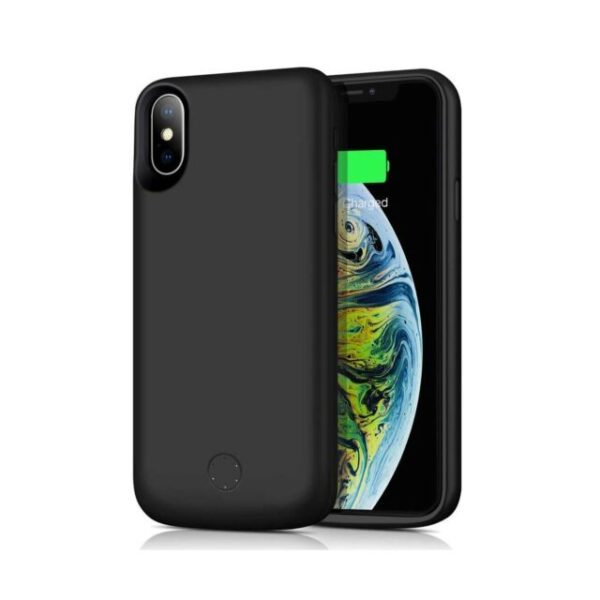 6000mAh POWER BANK CHARGER CASE FOR iPHONE XS MAX (456) - BLACK