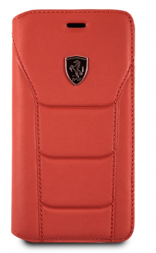 iPhone 8/7 Ferrari Genuine Quilted Leather Heritage Wallet Red(328)