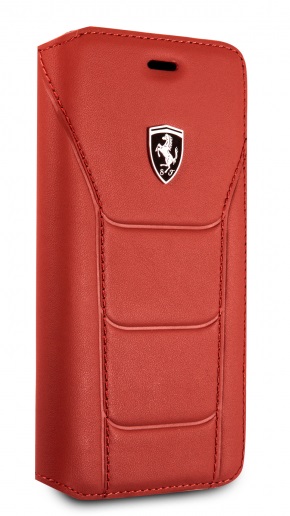 iPhone 8/7 Ferrari Genuine Quilted Leather Heritage Wallet Red(328)