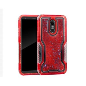 LG Stylo 4 Stylish Glitter Case Red (1377)
