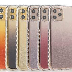 iPhone 11 Pro Max New luxury two tone charming color phone case - Clear/Purple (4896)