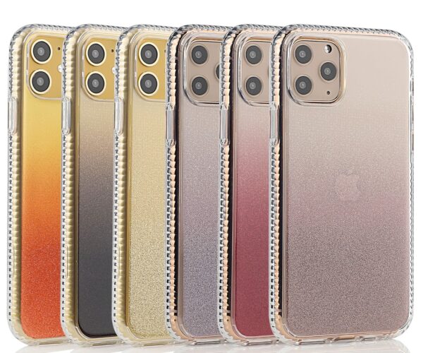 iPhone 11 Pro Max New luxury two tone charming color phone case - Clear/Purple (4896)