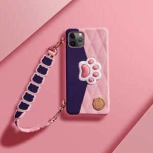 LOFTER CAT PAW CASE WITH SOFT SILICON AND LANYARD FOR iPHONE 11 Pro Max (4838)