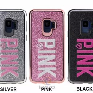 Galaxy S9 Pink Cover Case - Black (3031)