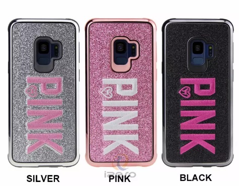 Galaxy S9 Pink Cover Case - Silver (3029)